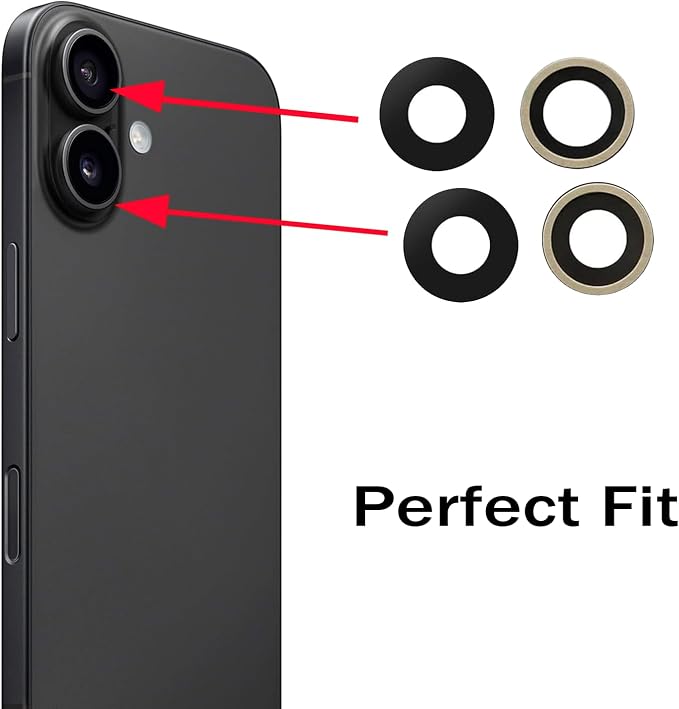 2pcs/Set Back Camera Lens Glass Replacement for iPhone 16 Camera Lens Replacement with Pre-Installed Adhesive + Repair Tool Kit, Anti-Lens Scratch & Waterproof - Image 6