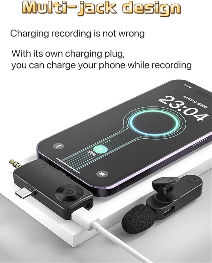 3 in 1/Four in one Wireless Lavalier Microphone for iPhone,iPad,Android,Camera,Computer,mini Noise Reduction Recording Mic Ultra-Low Delay,for Vlog/TikTok/YouTube Live Stream (3 Mic) - Image 5