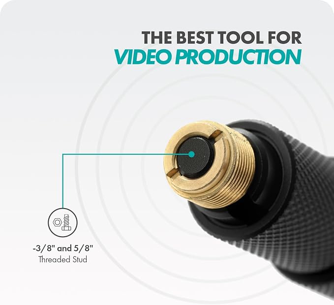 Movo CMP-17 Professional 9.8' Aluminum Boom Pole for Shotgun Microphones – Compatible with Rode NTG Series, Sennheiser MKE600, Audio-Technica AT875R & More - Image 5