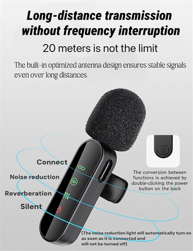 3 in 1/Four in one Wireless Lavalier Microphone for iPhone,iPad,Android,Camera,computer,mini Noise Reduction Recording Mic Ultra-Low Delay,for Vlog/ TikTok/YouTube Live Stream (Upgrade 4mic) - Image 2