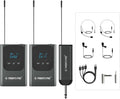 Phenyx Pro Dual Digital Headset/Lapel Wireless Microphone System PDP-2-2B | 2 Bodypack Transmitters, Mini Receiver, 2 x 15 Frequencies, Hands-Free Vocals, Karaoke by PhenyxPro