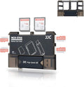 Micro SD Card Holder and SD Card Case, Memory Card Storage Organizer with USB Reader (Type C USB 3.0 Micro 2.0) for Micro SD, Micro SDHC, Micro SDXC,SD, SDHC, SDXC, MMC, RS MMC Card by JJC