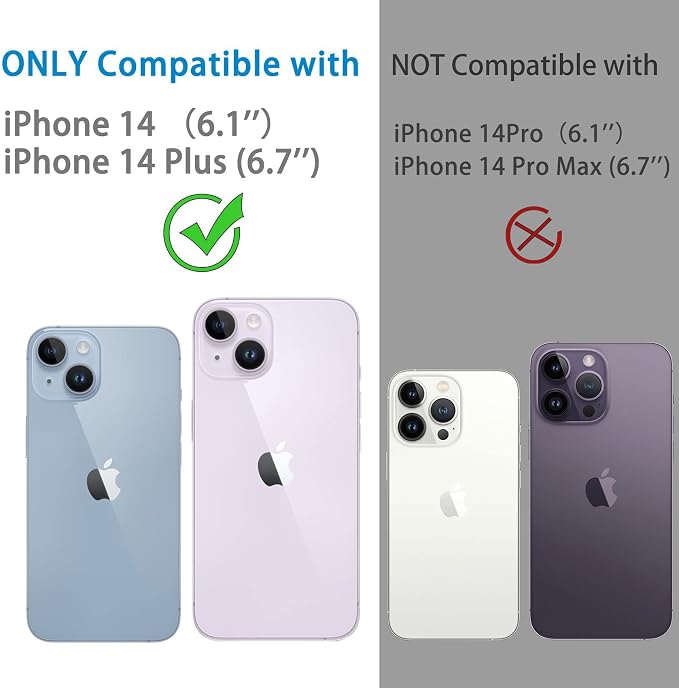 3 Pack Dengduoduo Tempered Glass Camera Lens Protector for iPhone 14 6.1" & iPhone 14 Plus 6.7", Glitter Bling Diamond, Ultra HD, 9H Hardness, Anti-Scratch, Case Friendly, Easy to Install [No Affect on Night Shots] - Image 2