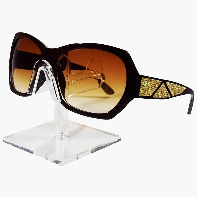 MOOCA 3-Piece Acrylic Eyewear Riser Display Stand for Sunglasses | Eyewear rack with oversized supports displays large sunglasses and eyeglasses for show,store,home and easy assemble.' - Image 5