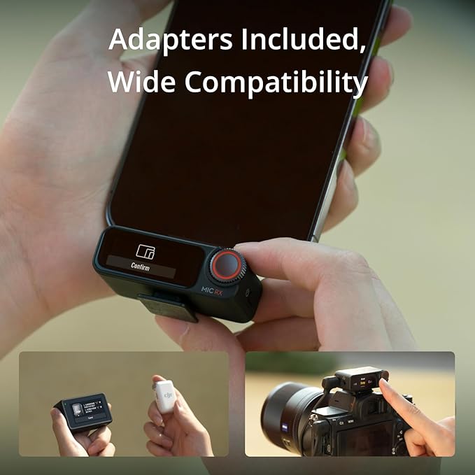 DJI Mic 2 (1 TX + 1 RX), Wireless Mic with Intelligent Noise Cancelling | 32-bit Float Internal Recording, Optimized Sound, 250m (820 ft.) Range, Microphone for iphone, Android, Camera, Vlogs - Image 6