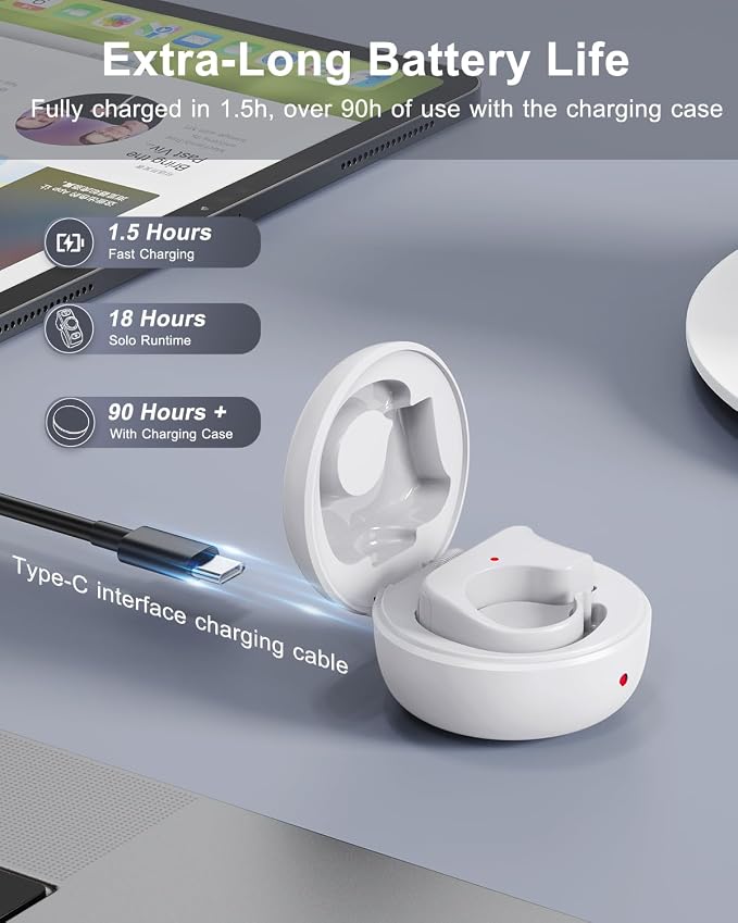 [New Upgrade, Easy to Use] TikTok Scrolling Ring Remote Control, Camera Shutter Remote, Wireless Bluetooth Scrolling Ring for iPhone, iPad, iOS, Android - Light White - Image 8