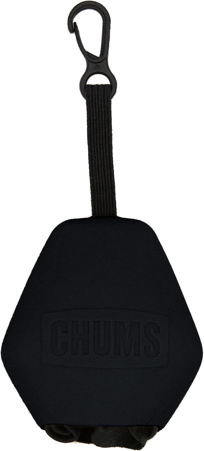 Chums XL Microfiber Lens Cloth Pouch, Portable Cleaner (Black) | 11 x 11 Inch Cloth Cleans Eyewear Lenses & Screens with Keychain Attachment & Holder, Larger Size by Chums