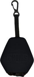 Chums XL Microfiber Lens Cloth Pouch, Portable Cleaner (Black) | 11 x 11 Inch Cloth Cleans Eyewear Lenses & Screens with Keychain Attachment & Holder, Larger Size by Chums