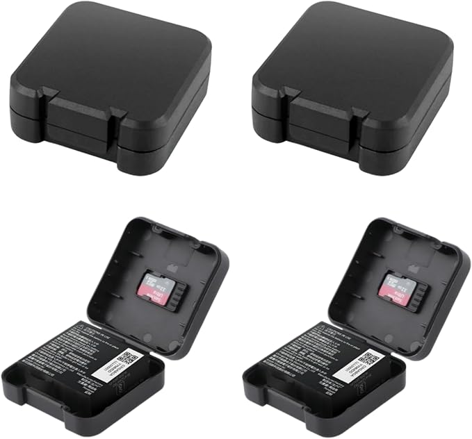Pack of 4 Plastic Protective Storage Case Boxes Compatible with Battery of Insta360 Ace/Ace Pro 2 Cameras, Multifunctional Battery Case Organizer with Memory Card Slot by Unknown