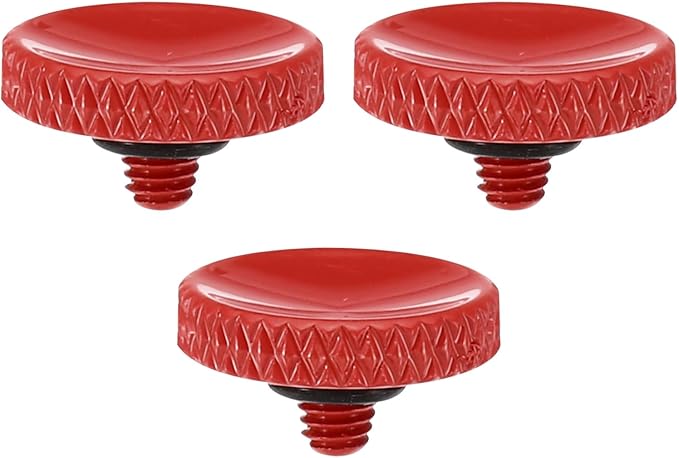 PATIKIL Camera Shutter Button, 3 Pack Soft Shutter Release Button Pure Copper Camera Button Knurled Suitable for Nikon for Fujifilm for Leica DSLR/SLR Camera, Red by PATIKIL