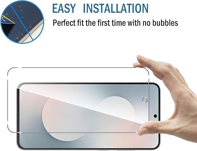 2 Pack Compatible with Samsung Galaxy S25 FE Screen Protector,with Alignment Frame,9H Tempered Glass Film,HD Clear Scratch Resistant,Bubble-Free for Samsung Galaxy S25 FE Screen Protector. - Image 9