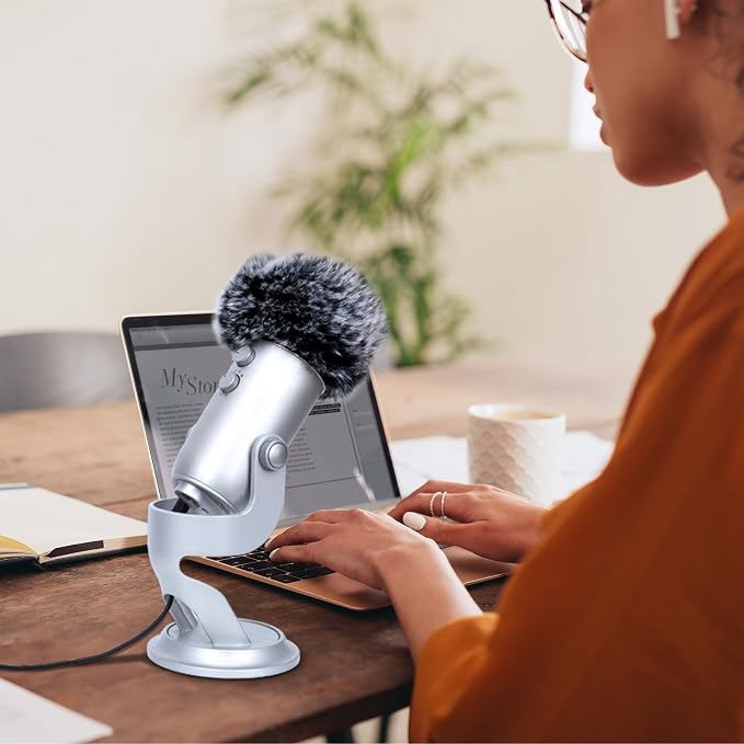 YOUSHARES 2PCS Blue Yeti Pop Filter for Blue Yeti Microphone, Yeti Foam Windscreen with Dead Cat Blue Yeti Mic Cover for Yeti Mic and Blue Yeti Pro USB Microphone - Image 6