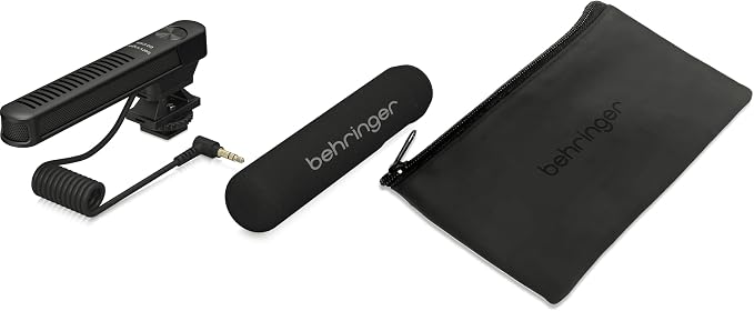 Behringer GO CAM Shotgun Microphone Wired Professional Camera Mic for Podcast Interviews Vlogs Live Streaming Audio Recorder, Black - Image 3