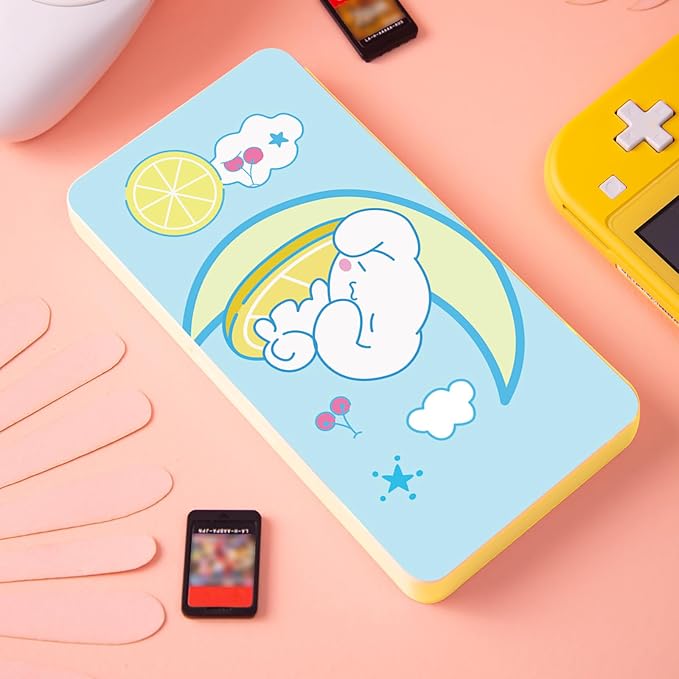 PERFECTSIGHT Switch Game Case Compatible with Nintendo Switch OLED & Switch Lite, 24 Switch Game Holder，Cute Switch Game Card Case Cartridge with 24 Slots Game Card Storage (Moon Big Ear) - Image 7