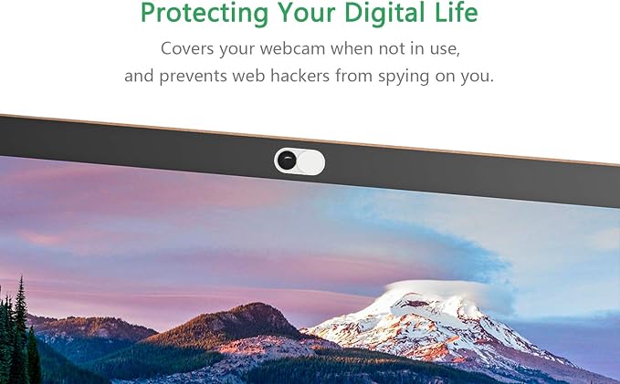 CloudValley Laptop Webcam Cover Slide, Metal 0.023 Inch Ultra-Thin White | Web Webcam Cover for MacBook Pro / Air, Laptop, iMac, iPad, iPhone 8/7, PC Accessories, Privacy Protection, 2 Packs - Image 4