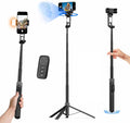 2026 Upgrade Auto Face Tracking Selfie Stick Tripod for iPhone with Light 360 °that Follows Your Movement 70.9" Phone Tripod Stand with Remote for Content Creator Vlog Live Stream Video Recording by HMDMDN