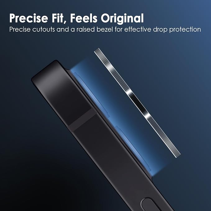 FanTEK Camera Lens Protector Compatible with iPhone 11/12 Mini, 9H Tempered Glass Camera Screen Cover, Ultra HD Clear Acrylic Full Coverage Guard, Case Friendly - Image 6