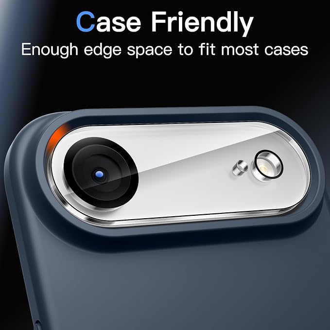 JETech Camera Lens Protector for iPhone Air, Clear, 3-Pack | 9H Tempered Glass, HD Clear, Anti-Scratch Protection, Night Shot Compatible, Case-Friendly - Image 7