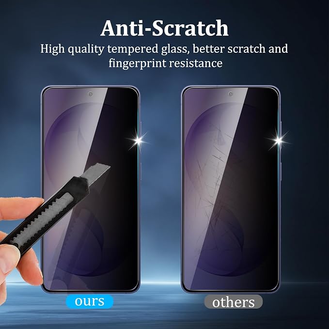2 Pack Privacy Screen Protector for Samsung Galaxy S26, Tempered Glass Film, 9H Hardness, Anti-Scratch, Premium HD Clarity, Case Friendly, Easy Installation - Image 6