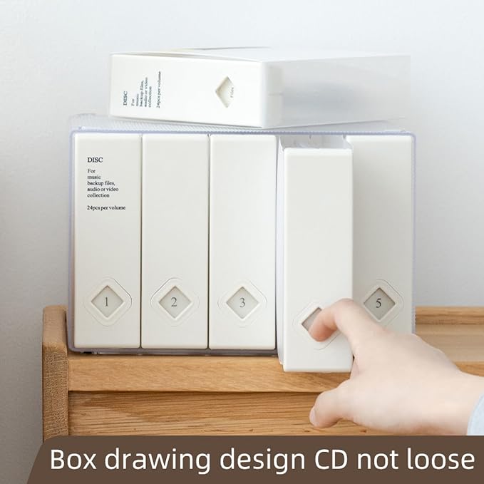 CD Case, 120 Capacity CD/DVD Case Holders Wallet Hard Plastic DVD Disc Case | DVD storage case,DVD Disc Cases Storage Binder for Car,Home,Office,Travel - Image 8
