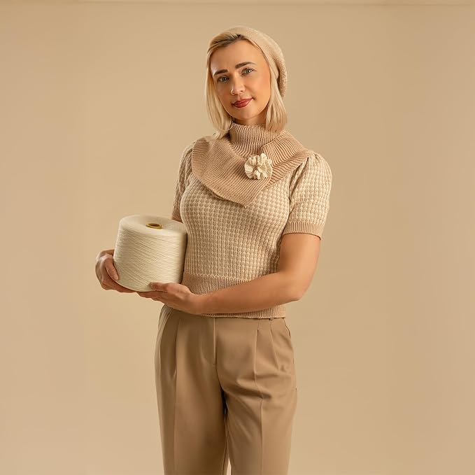 Kate Seamless Paper Backdrop for Photography Beige Cream Backdrop Paper (53''x16.4' Ivorine) - Image 4