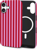 TPU Phone Case for iPhone 17, MagSafe Wireless Charging Compatible, Shockproof Slim Fit Protective Cover with Anti-Yellowing & Raised Camera Protection (Stripes 4, iPhone 17(6.3")) by Unknown