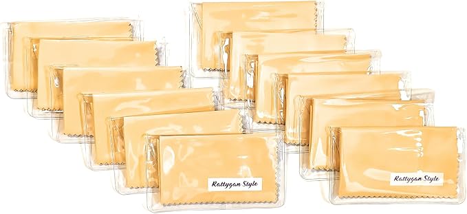 Premium Microfiber Cleaning Cloth in Individual PVC Pouches - Glasses Cleaning Cloth for Eyeglasses, Screens, Phones, Computer, Camera Lens, and Delicate Surfaces (12 x 1Pack) - Image 8