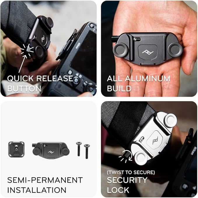 Peak Design Capture Camera Clip V3, Kelp with Plate, Holds DSLR, Compact and Point and Shoot Bodies, Secure, Stable and Accessible, Attaches to Straps and Belts, Quick Release, 200 lb Capacity - Image 6