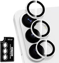 for Samsung Galaxy S26 Camera Lens Protector, Individual Metal Ring Tempered Glass Lens Cover, [Strong Adsorption] Scratch Resistant Ultra-Thin HD Clear Lens Cover, 1 Set-Titanium Silver Ring by Btscase
