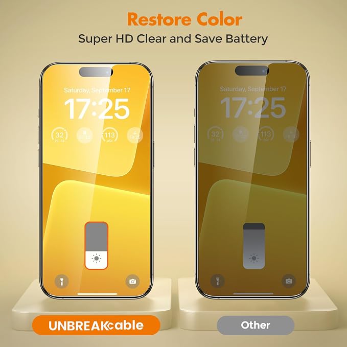 UNBREAKcable Privacy Screen Protector for iPhone 15 Pro, 2-Pack | True 28° Anti-Spy, Shatterproof Tempered Glass, 9H Hardness, Easy Install, Bubble-Free, Anti-Scratch, Case Friendly - Image 6