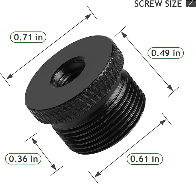 4 Pack Mic Stand Adapter 1/4 Female to 5/8 Male Screw Adapter Thread Tripod Screw Adapter for Microphone Stand Mount to Camera Tripod - Image 3