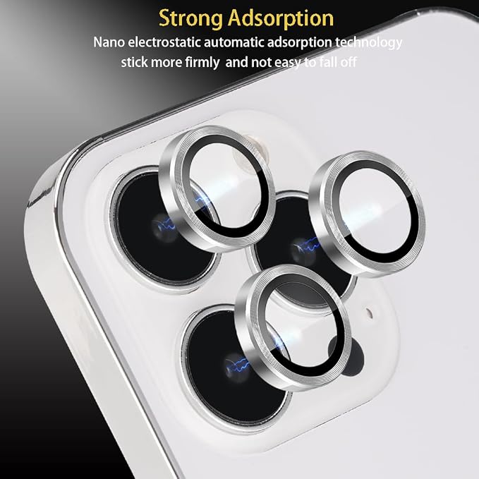 Camera Lens Protector for iPhone 16 Pro/16 Pro Max, Silver | Tempered Glass, Auto-align Tray, Easy Installation, Case Friendly, Anti-Scratch, HD Clear, Ultra Slim - Image 4
