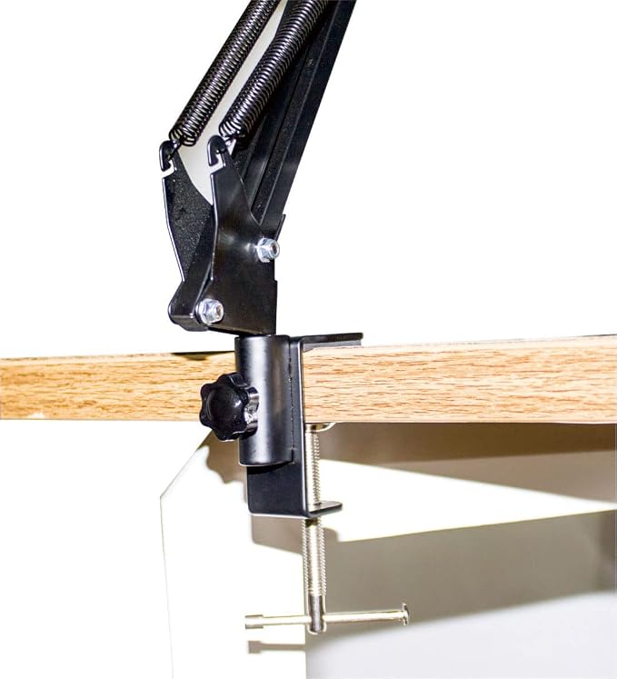 Replacement Heavy Duty C Clamp for 1/2” Base Magnifying Lamp,Desk Lamp,Swing Arm Lamp,Phone I pad Mount,Tablet Mic Holder,Table Mount Clamp for Microphone Stand Mic Boom Arm (Metal Black) - Image 2