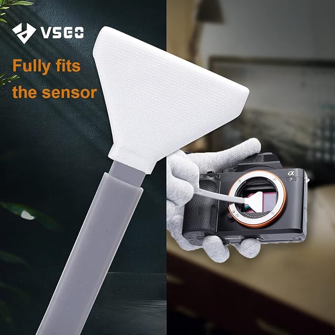 VSGO Full Frame Sensor Cleaning Kit VS-S03-12 | for Nikon Sony Canon DSLR Camera Cleaning, 12Pcs 24mm Full Frame Sensor Cleaning Swabs & 10ml Sensor Cleaner - Image 7
