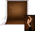 UrcTepics 8x16ft Brown Vintage Backdrop. Portraits and Headshots Cloth Backdrop with Abstract Textured Pattern. by UrcTepics