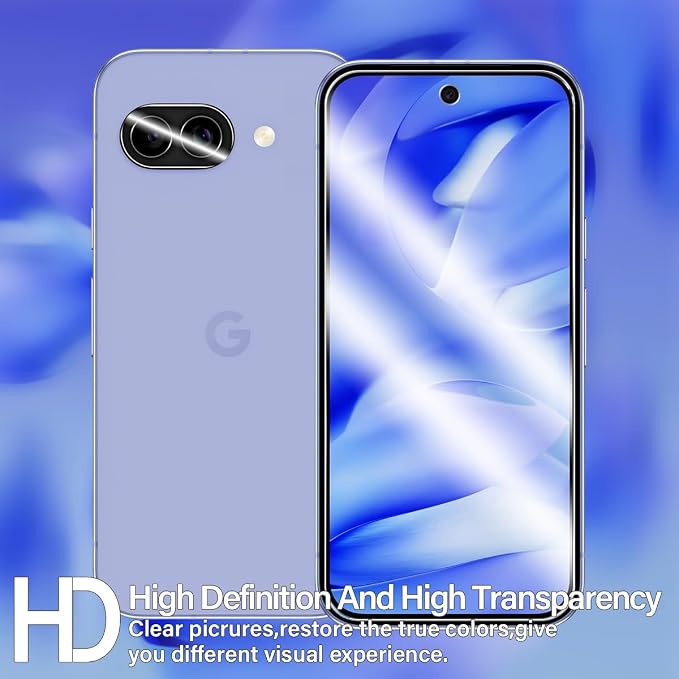 BIGFACE for Pixel 9A Tempered Glass Screen Protector + Camera Lens Protector [ 2 + 2 Pack ][Fingerprint Unlock] [Anti-Scratch] [Case Friendly] Clear HD Protective Film for Google Pixel 9A 5G - Image 6