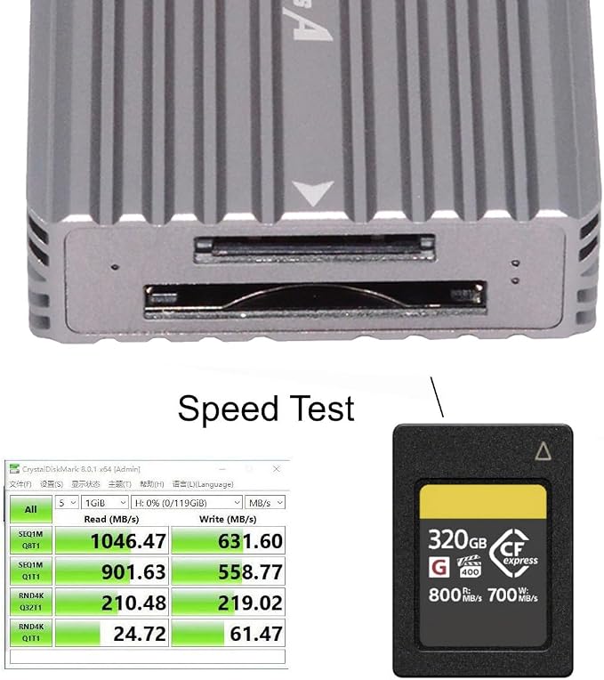 USB3.1 Type-C USB3.0 to CF Express Type-A & Type-B Extension Card Reader CFE CFA R5 Z6 Z7 CFB Memory Card - Image 6