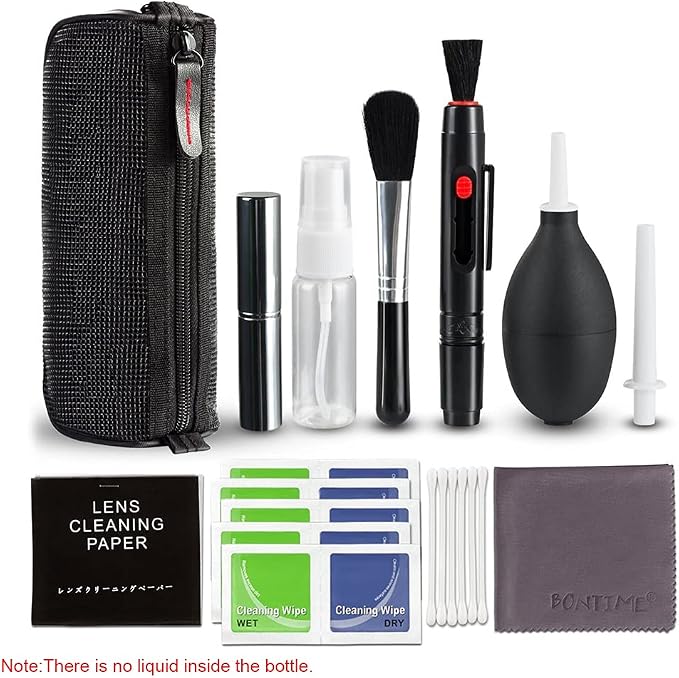 Professional Camera Cleaning Kit Lens Cleaning Kit with Air Blower Cleaning Pen Cleaning Cloth for Most Cameras, Mobile Phones, Laptops - Image 7