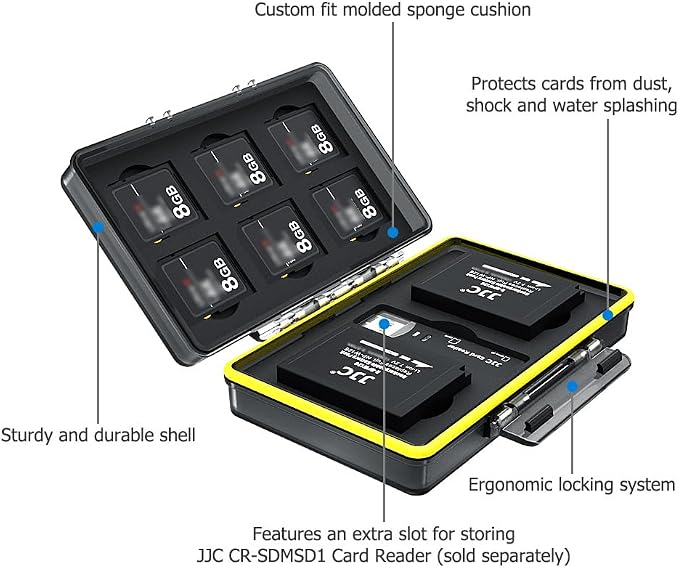 Fujifilm NP-W126 NP-W126S Camera Battery Memory Card Storage Case Holder for 6 SD Card + 2 Slots Battery, Fuji Camera Battery Box on X100VI X-T3 X-T30 X-T100 X100F X-A10 X-Pro2 X-Pro1 X-T2 X-T1 X-T20 - Image 5