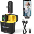 WAVLINK Wireless Lavalier Microphone for iPhone 16/15/14/13/12 Android Vlog, Clip on Lapel Mic System & Lightning & USB-C Inputs & Battery Case for YouTube Facebook Live, Video Recording(1*TX+1*RX) by WAVLINK%C2%AE