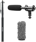 Movo XLR Shotgun Microphone & Boom Pole Kit – Professional Location Sound Recording Bundle with Shotgun Mic and Boompole with Internal XLR Cable for Filmmaking, ENG, and Broadcast Audio by Movo