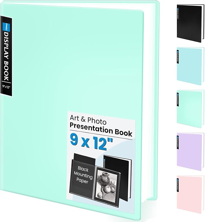Sooez Binder with Plastic Sleeves 30-Pocket, Displays 60 Pages, 9x12 Folders by Sooez