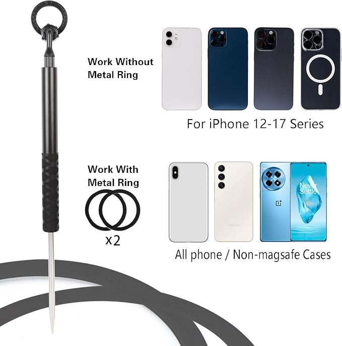 Ground Golf Monopod Phone Stand Holder with Spike Stake, 46" Extendable Selfie Stick & Universal 1/4" Screw - Record Stable Hands-Free Golf Swing Videos for magsafe and All Smartphones - Image 4
