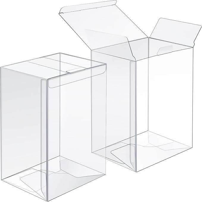 CreGear Protectors Case Apply for Funko-4 Inch-Pop Vinyl Figures, 100 Pack | Heavy Duty, 0.38mm Crystal Clear Protector, Plastic Protector Cases with Locking Tab, Perfect for Vinyl Figures, Display Box by Home