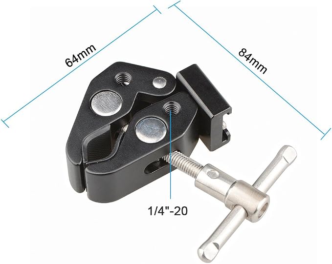 CAMVATE Super Clamp with Cold Shoe Mount for Camera Flash Light Accessorie - Image 3