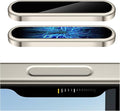 AMANECER 2 Pack Camera Control Button Protector for iPhone 16 Pro/16 Pro Max/17 (Standard), Auto-Alignment Sensitive Capacitive Protective Cover fit Apple Phone Side Click Capture Key, Natural Titanium by AMANECERCaseandBandforAppleSamsungGoogle