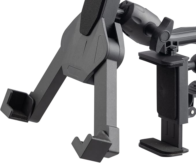 OnStage TCM1500 Tablet/Smartphone Holder (Setup for Tablets, Computers, E-Readers, Smartphones, and Phablets, Clamp Mount, Nonslip Padding, Adjustable Angle and Rotation, External Battery Holder) - Image 4