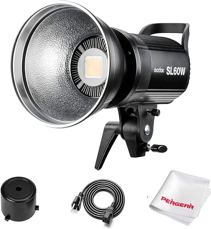Godox SL-60W SL60W 60W Daylight LED Video Light | 5600K Daylight, CRI 95+, Bowens Mount Adjustable Brightness and 433MHz Wireless Grouping for Video Weddings - Image 8