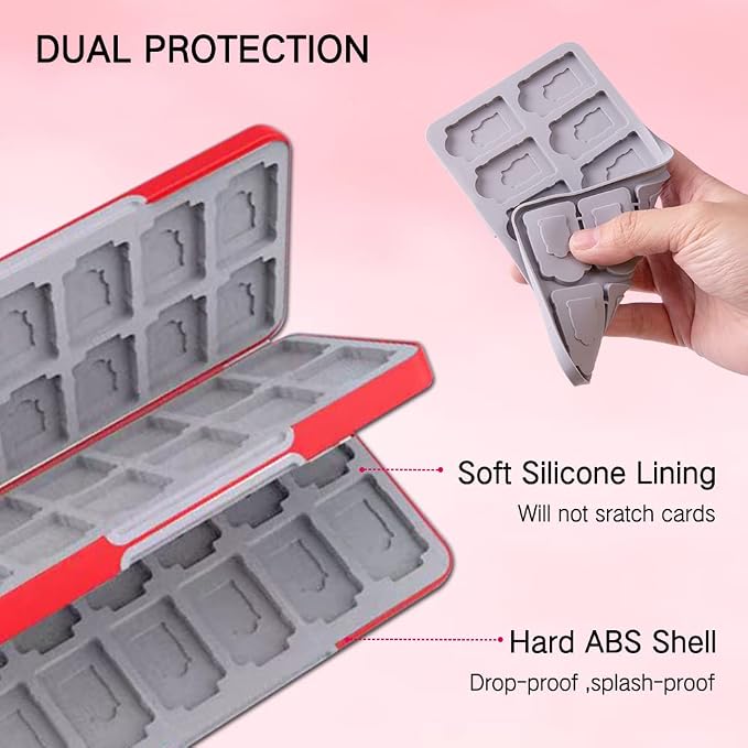 PERFECTSIGHT Switch Game Case Compatible with Nintendo Switch OLED & Switch Lite, 48 Switch 2 Game Holder，Cute Switch Game Card Case Cartridge with 48 Slots Game Card Storage, Mali - Image 5