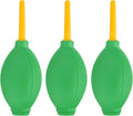 PATIKIL Soft Tip Air Blower Dust Blaster, 3 Pcs Rubber Bulb Air Pump Dust Blower Cleaner Cameras Lens Cleaning Tool with Long Nozzle for Camera Lens Computer Keyboard, Green/Yellow by PATIKIL